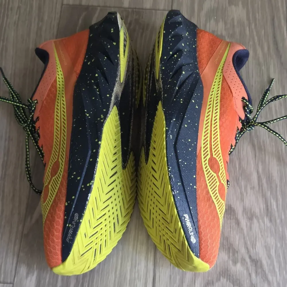 B11 Saucony Endorphin Pro 4 Running Sneakers Mens 10.5 Pepper Navy Orange